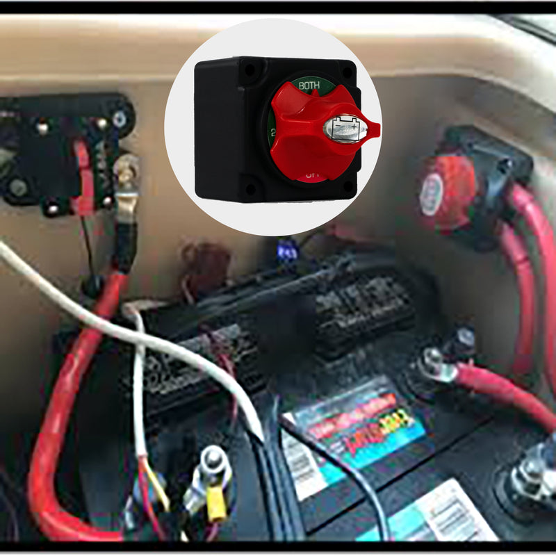 Dual Battery Disconnect Switch Off-1-2-Both, 250 Amp, 12-24 Volts - FO3511 - Five Oceans