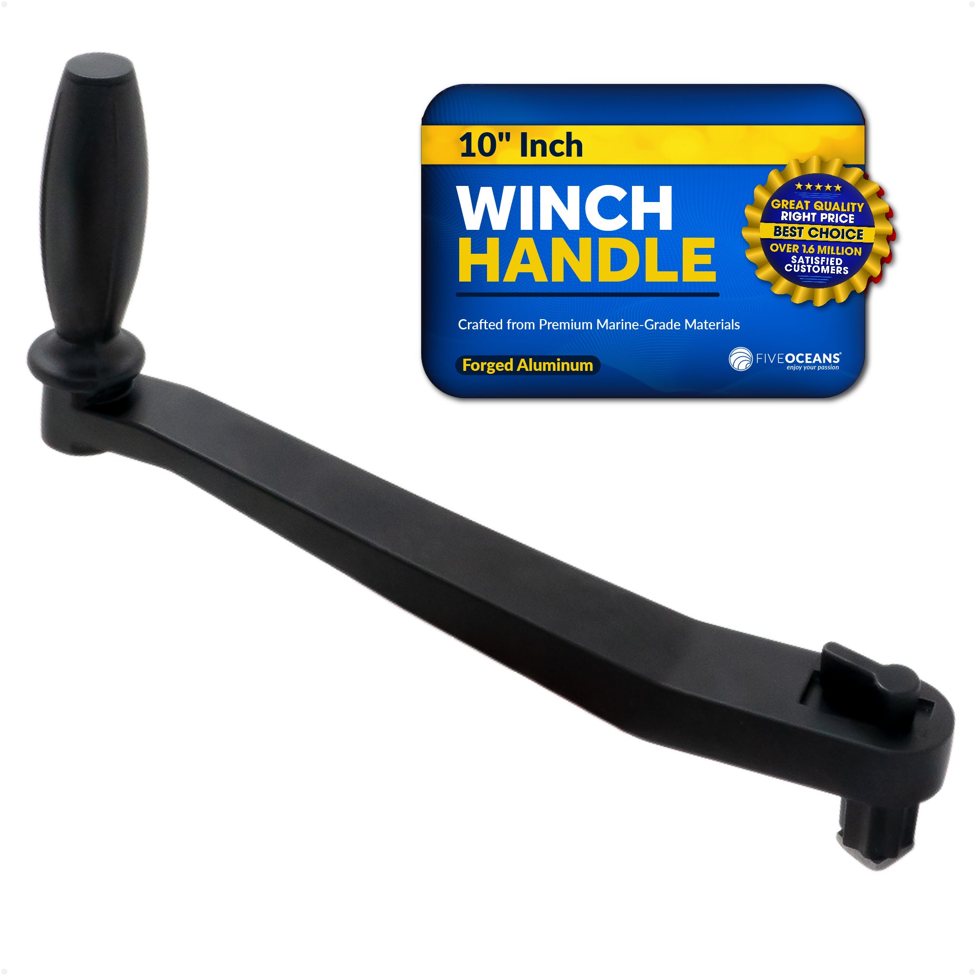 Universal Lock-in Style Winch Handle 10" - FO3514 - Five Oceans