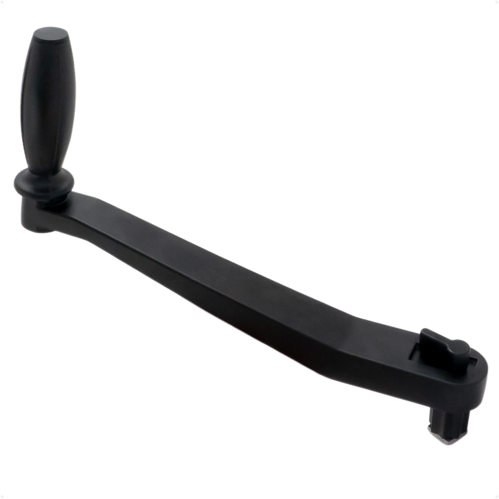 10" Universal Winch Handle Single Grip, Lock-in Mechanism, Black Aluminum - FO3514 - Five Oceans