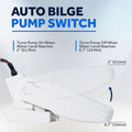 Automatic Bilge Pump Float Switch 12/24/32V - Mercury-Free, 20A Max, 2-Pack - FO3610-M2 - Five Oceans