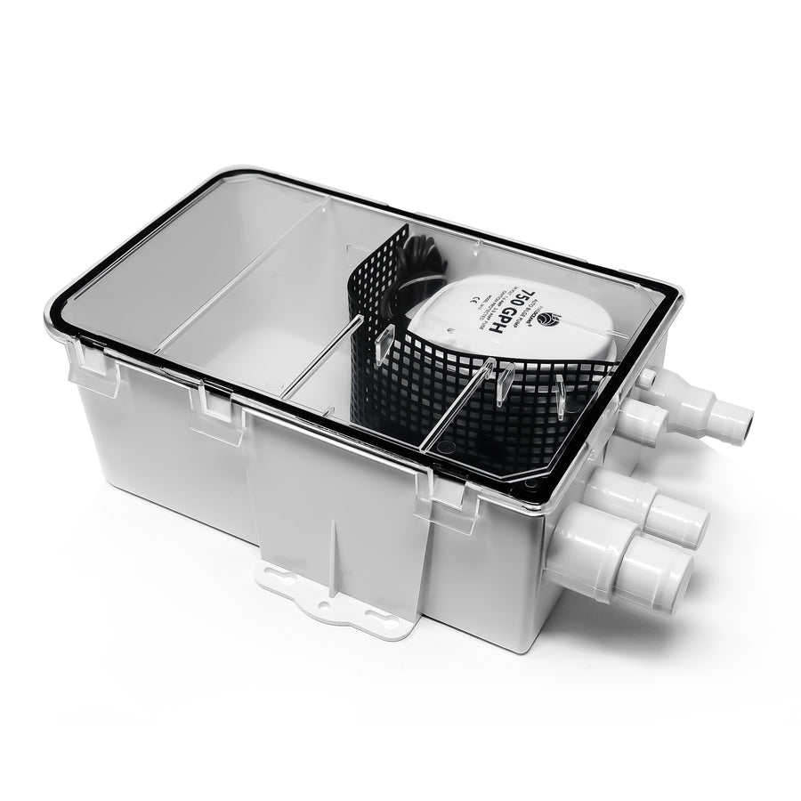Shower Sump Pump Drain System Kit 12V - 750 GPH - FO3611 - Five Oceans