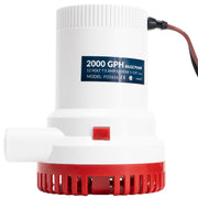 2000 GPH / 7571 LPH Bilge Pump 12V, 1-1/8" (29mm) Interior Diameter Hose, 41" 14-Gauge Wire - FO3616 - Five Oceans