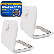 Boat Access Hatch 10-5/8" x 14-3/4" Recessed Handle Locking System, White, 2-Pack - FO3624-M2 - Five Oceans
