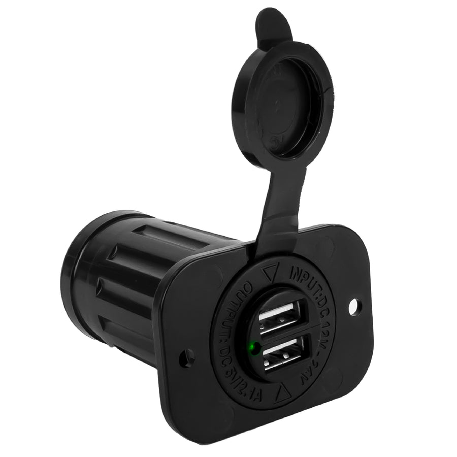 2-Port USB Charger Socket, 12-24V - FO3656 - Five Oceans