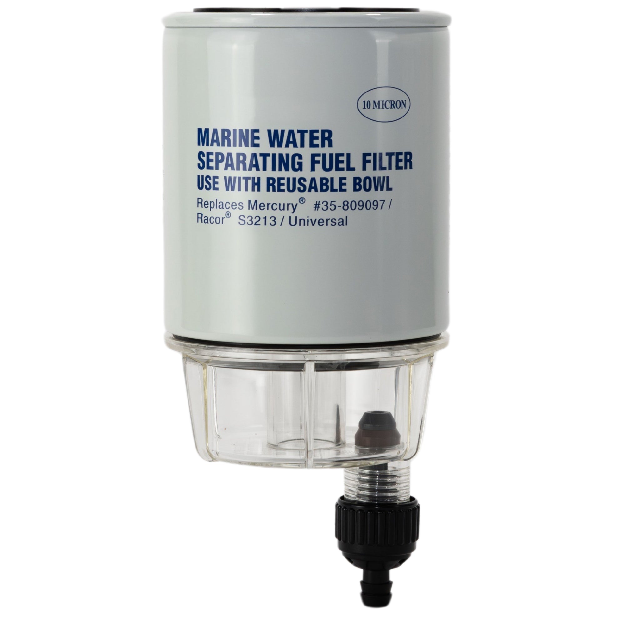 Fuel Water Separator Filter with See-Thru Bowl, Thread Dia. 11/16" - FO3665 - Five Oceans