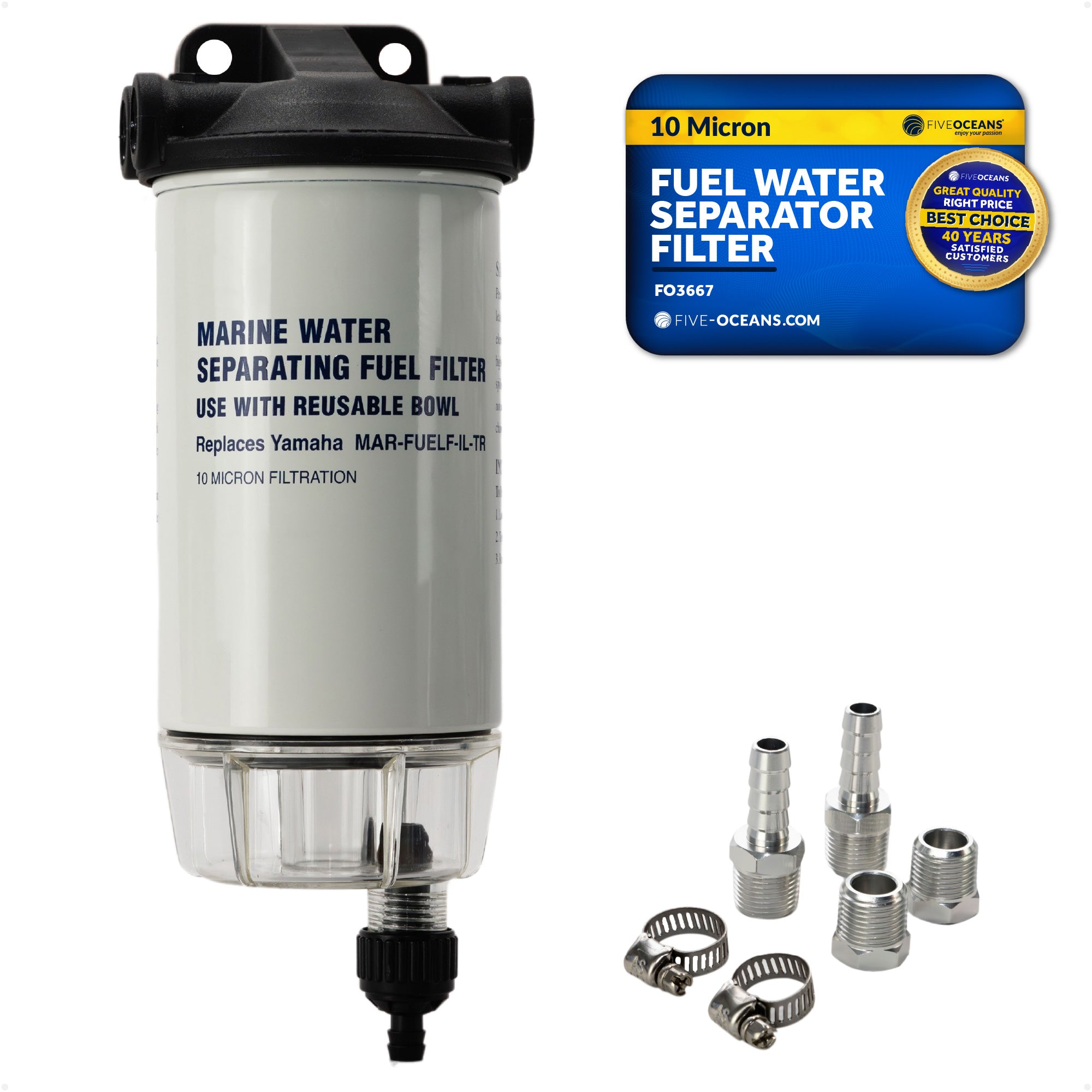 Fuel Line Water Separator Filter Assembly for MAR-FUELF-IL-TR - FO3667