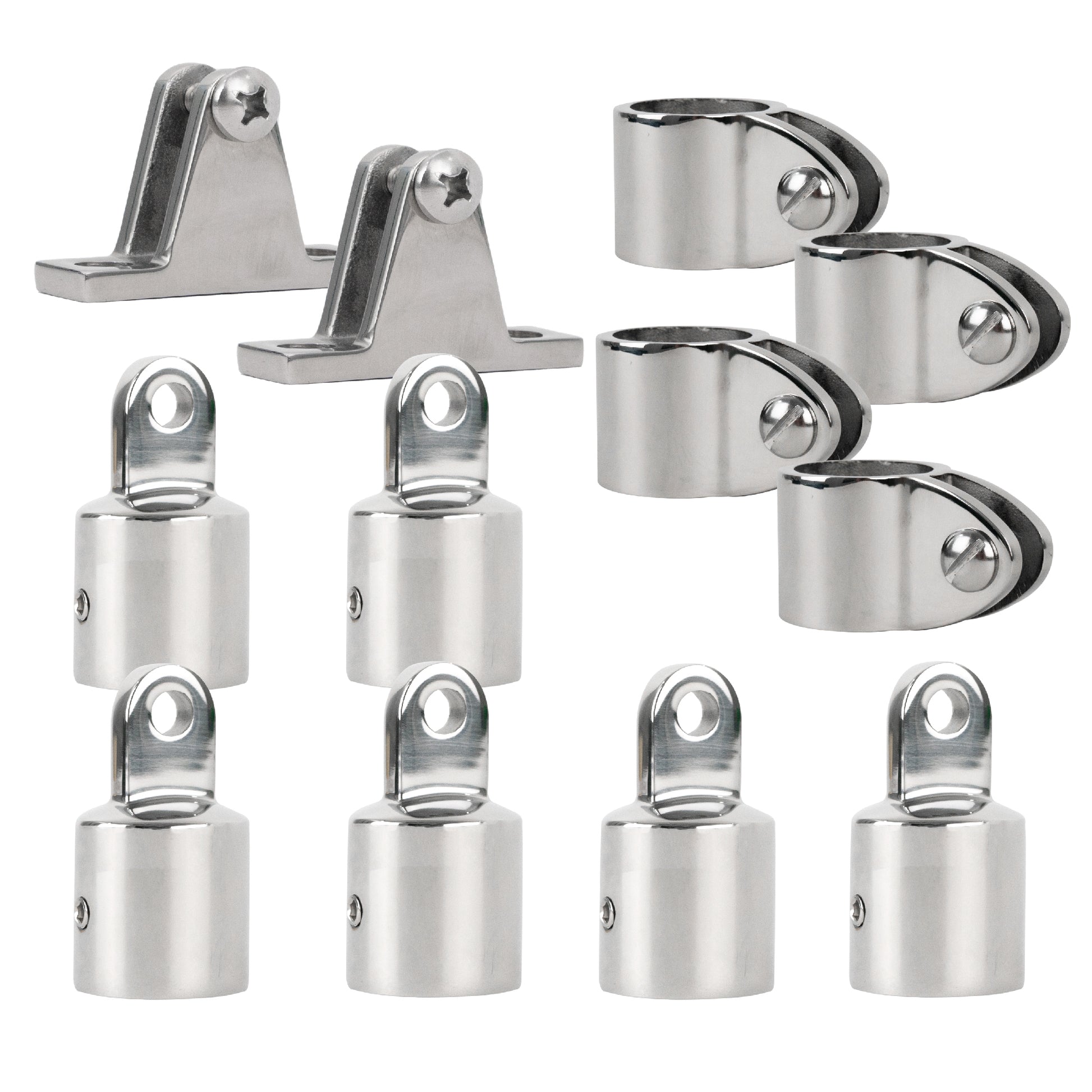 3 Bow Marine Bimini Top Set 12 Piece, 7/8" Stainless Steel FO367-C3 - Five Oceans