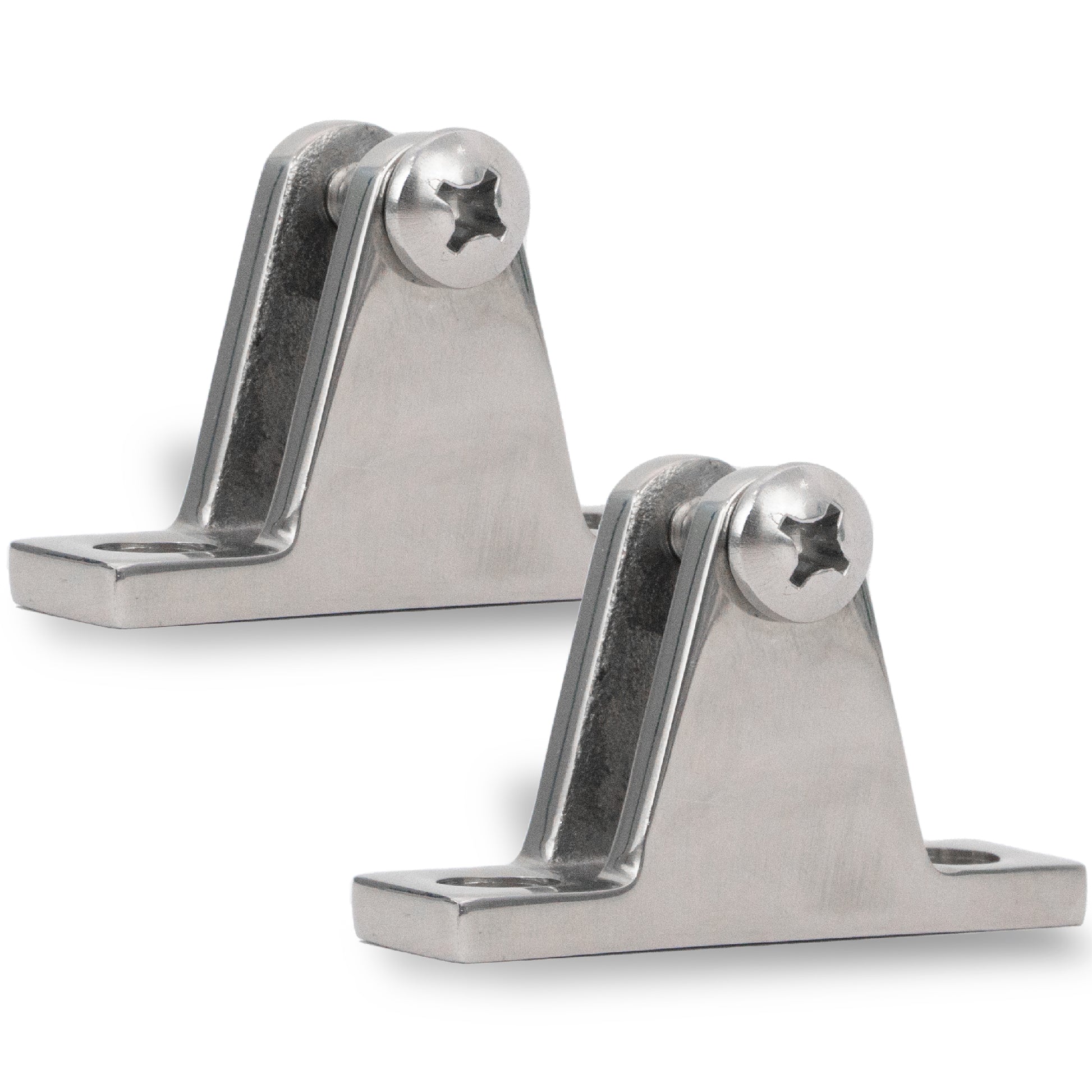 Bimini Top Hardware 90 Degree Deck Hinge with Screw Pin, AISI316 Stailess Steel - 2-Pack FO367-M2 - Five Oceans