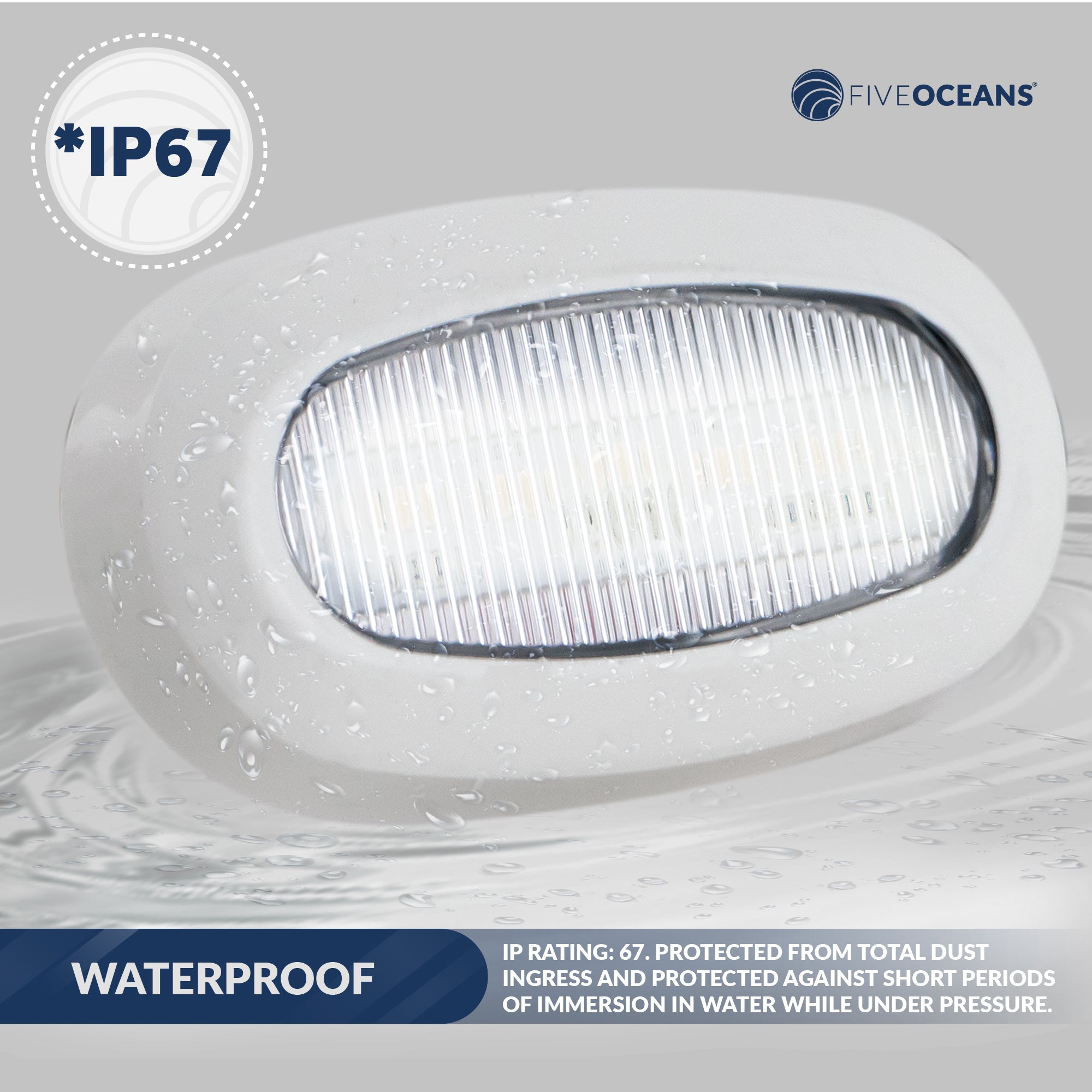 LED Courtesy Accent Light, White Oblong, Cool White, 2-Pack - FO3672-M2 - Five Oceans