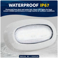 Oval LED Surface-Mount Courtesy / Accent Light, Cool White, 12V, 2-Pack - FO3672-M2 - Five Oceans