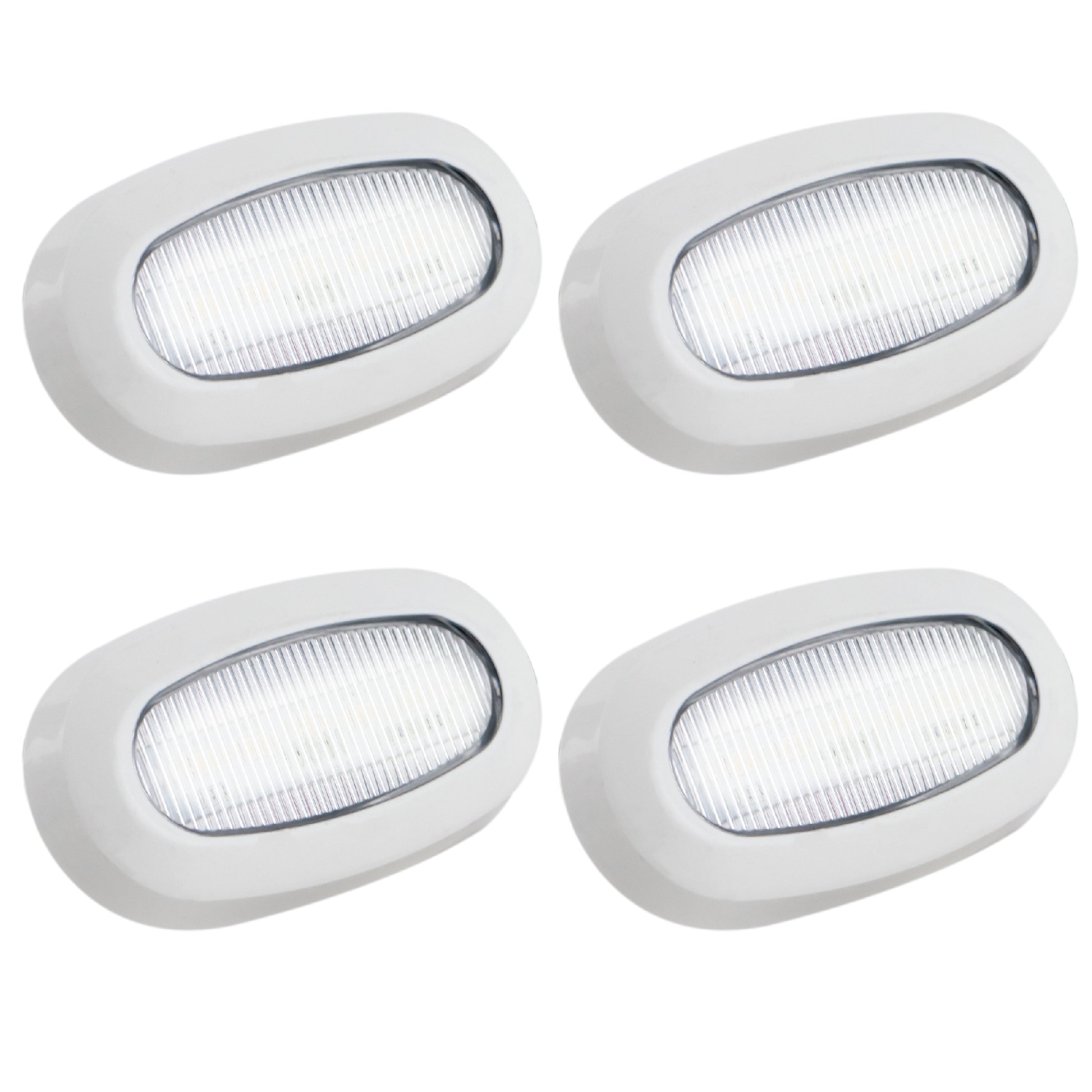 LED Courtesy Accent Light, White Oblong, Cool White, 4-Pack - FO3672-M4 - Five Oceans