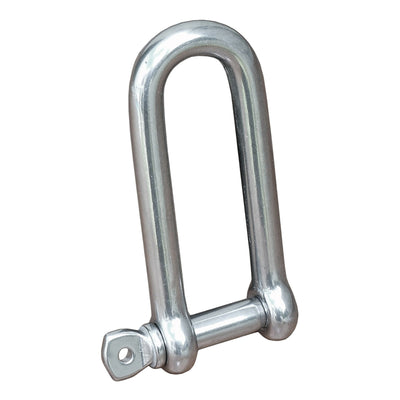 Screw Pin Long "D" Rigging Shackle 3/16", Stainless Steel - FO3679 - Five Oceans