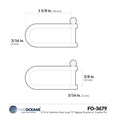 Screw Pin Long "D" Rigging Shackle 3/16", Stainless Steel - FO3679 - Five Oceans