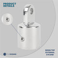 Bimini Top External Eye End, 7/8" AISI316 Stainless Steel, 4-Pack - FO368-M4 - Five Oceans