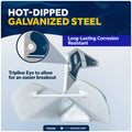 22 Lb / 10 Kg. Delta Style Anchor, Hot-Dipped Galvanized Steel - Five Oceans