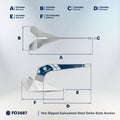 35 Lb / 16 Kg. Delta Anchor, Galvanized Steel - FO3687 - Five Oceans