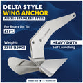 22 Lb / 10 Kg. Delta Anchor Kit for Windlass Systems, AISI316 Stainless Steel