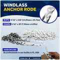 22 Lb / 10 Kg. Delta Anchor Kit for Windlass Systems, AISI316 Stainless Steel