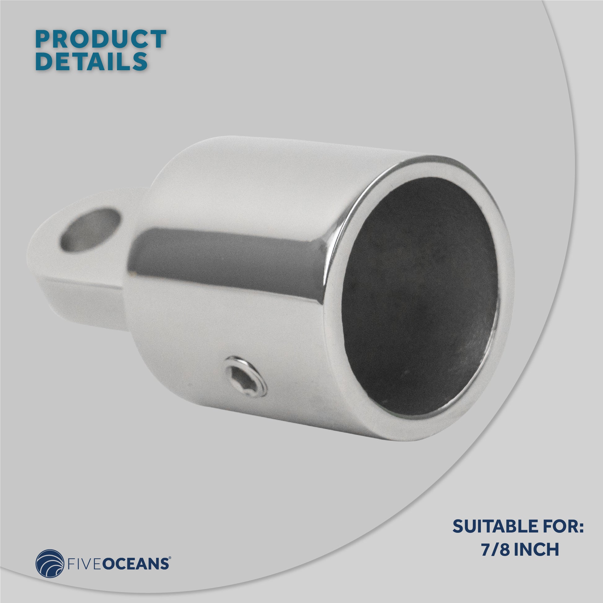 Bimini Top Hardware 7/8" External End Eye, AISI316 Stailess Steel - FO368 - Five Oceans