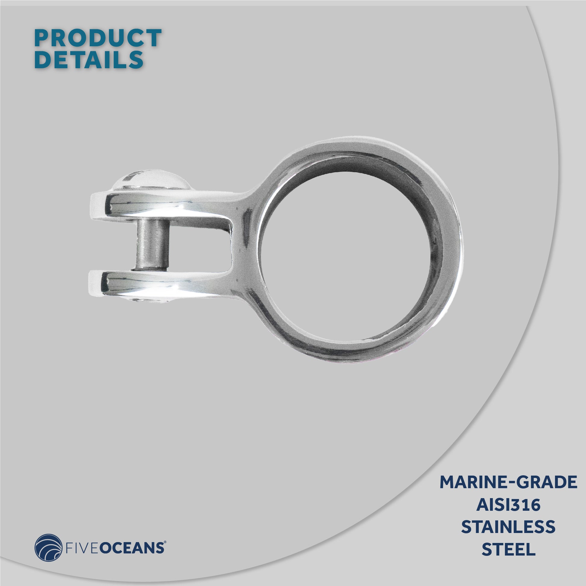 Bimini Top Hardware 7/8" Jaw Slide, AISI316 Stainless Steel - FO369 - Five Oceans