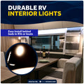 LED Surface-Mount Reading Light, Warm White, High-Quality Chrome Plated Brass, 12-30V, 2-Pack - FO3733-M2 - Five Oceans