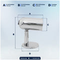 LED Surface-Mount Reading Light, Warm White, High-Quality Chrome Plated Brass, 12-30V, 2-Pack - FO3733-M2 - Five Oceans