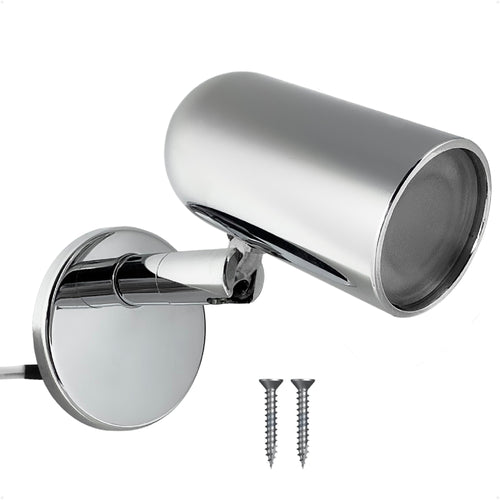 LED Surface-Mount Reading Light, Warm White, High-Quality Chrome Plated Brass, 12-30V