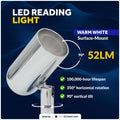 LED Surface-Mount Reading Light, Warm White, High-Quality Chrome Plated Brass, 12-30V - FO3733 - Five Oceans