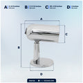 LED Surface-Mount Reading Light, Warm White, High-Quality Chrome Plated Brass, 12-30V - FO3733 - Five Oceans