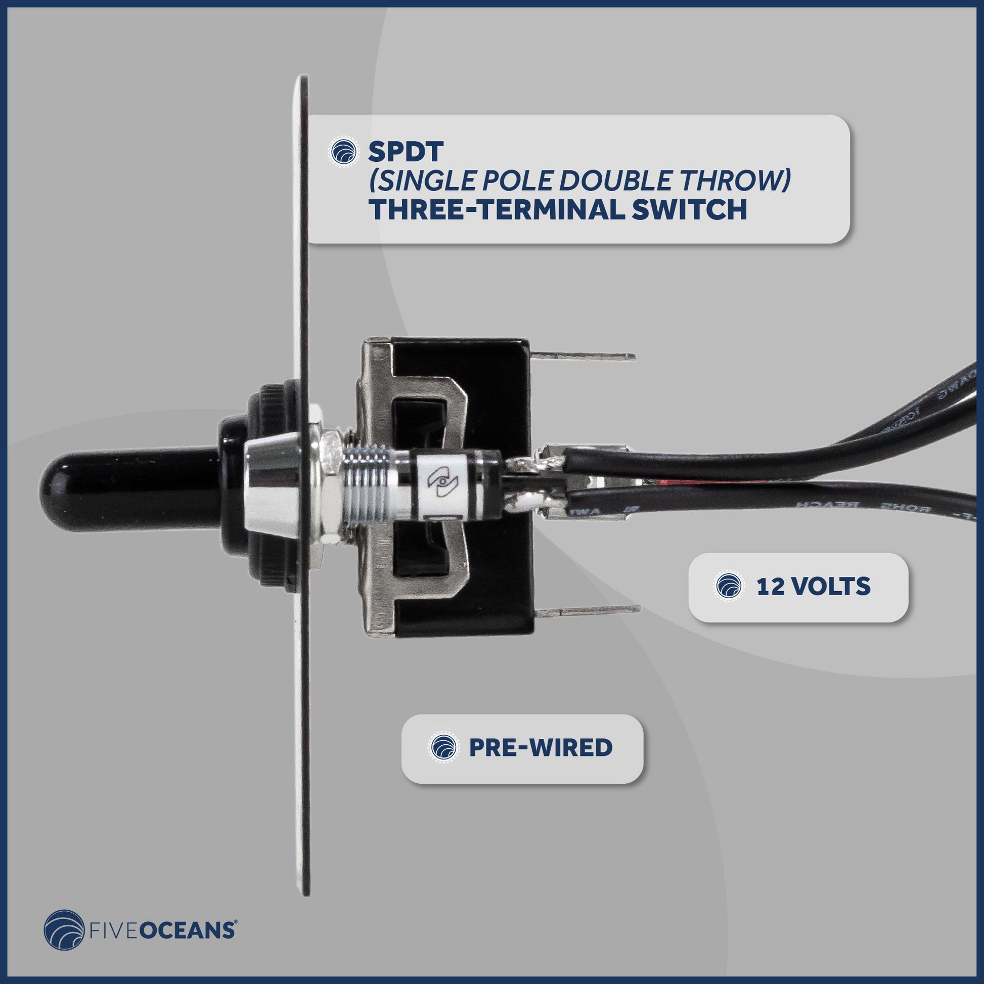 Toggle Anchor Windlass Switch, Up/Down, 12V, 2-Pack - FO3740-M2 - Five Oceans