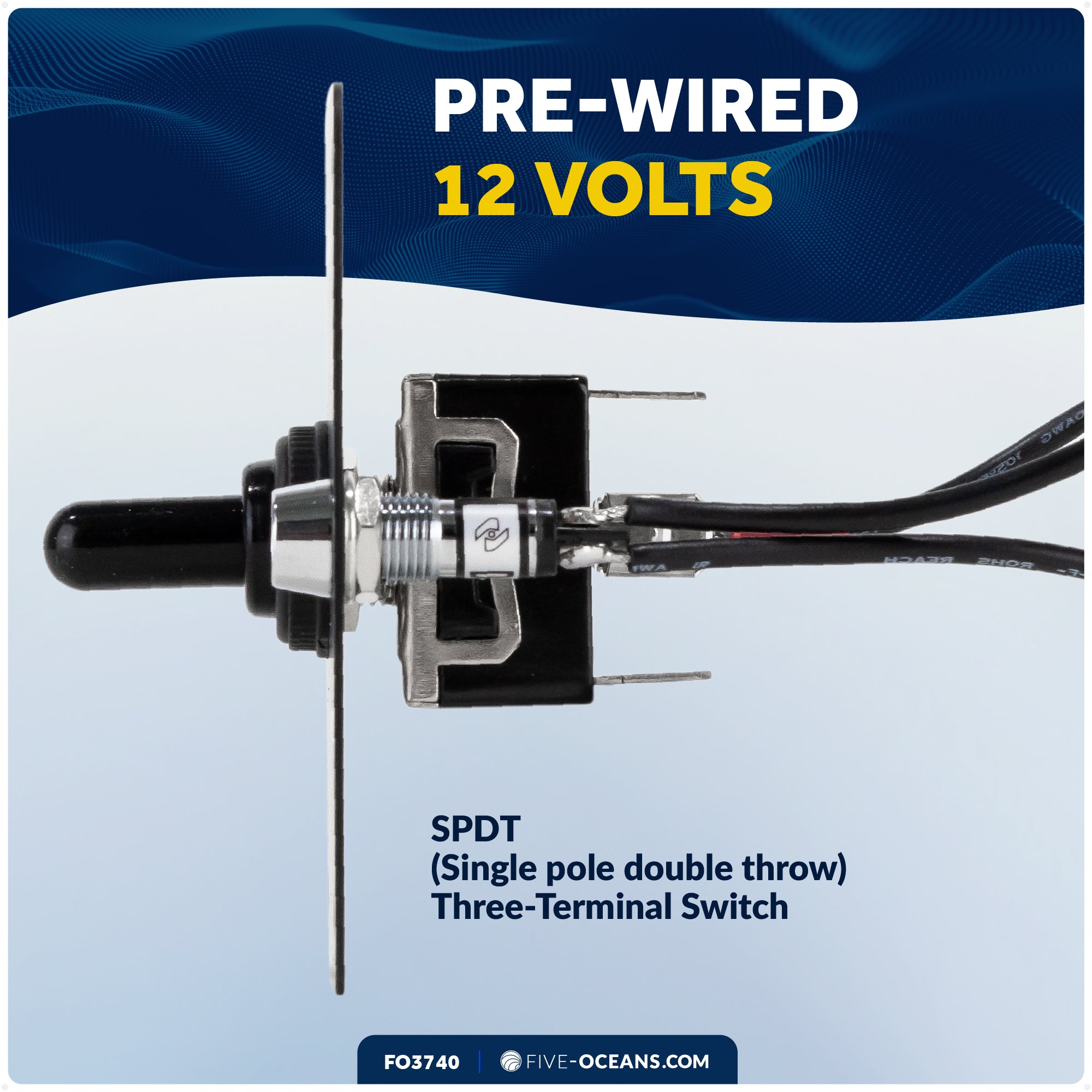 Up/Down Windlass Toggle Switch, 12V - FO3740 - Five Oceans