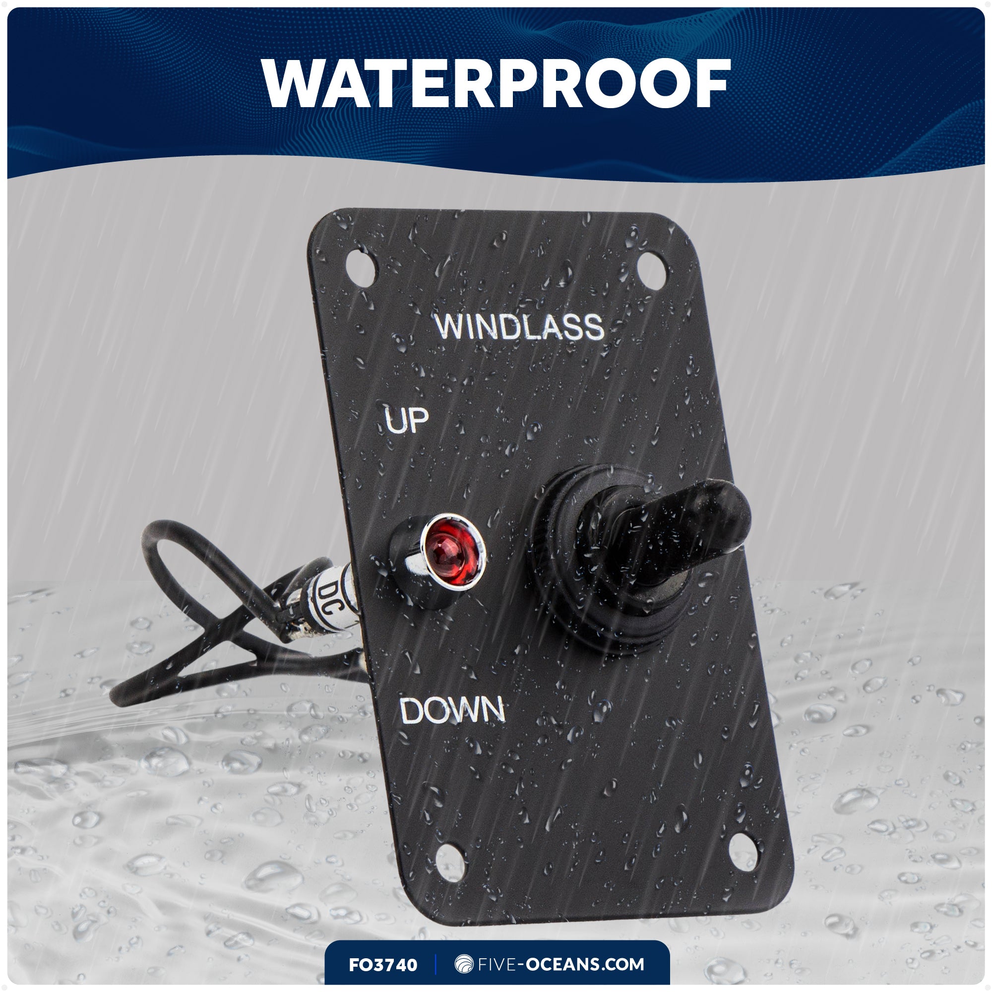 Up/Down Windlass Toggle Switch, 12V - FO3740 - Five Oceans