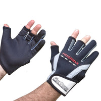 Fishing Gloves, Black, Size XL