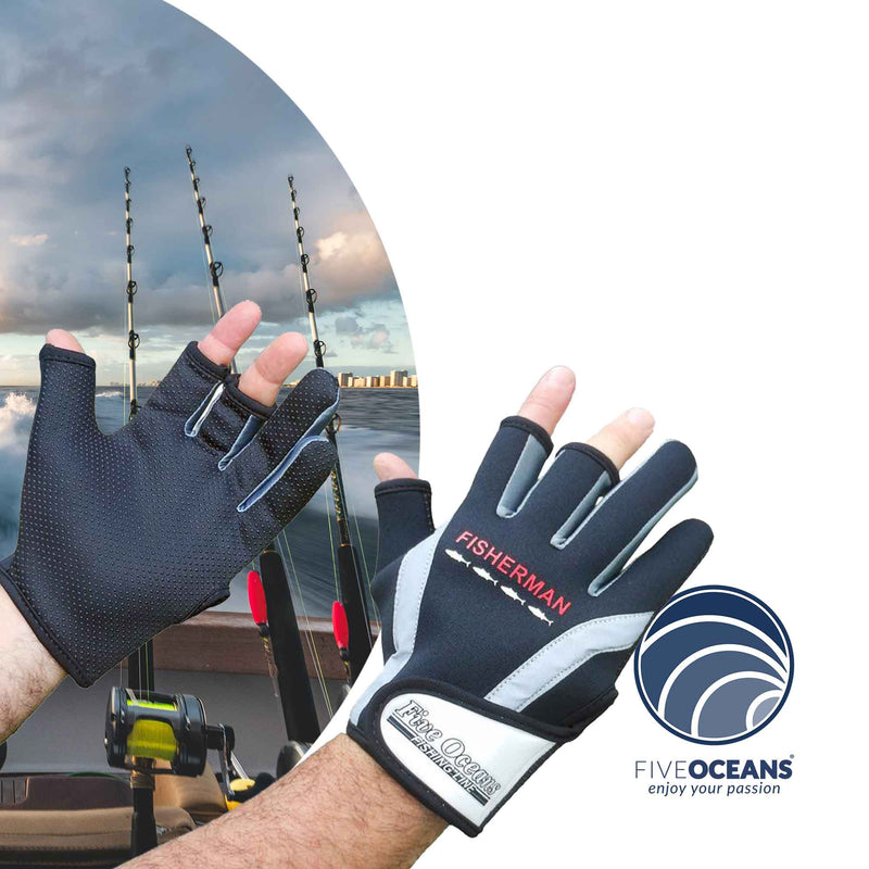 Fisherman Glove, Black, Size XL - FO3774 - Five Oceans