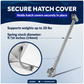 10" Hatch Lid Support Spring, Stainless Steel - FO3805 - Five Oceans