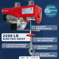 2200 Lb. Electric Hoist with 6Ft Cable Control, 120V AC - FO3820 - Five Oceans