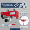 2200 Lb. Electric Hoist with 6Ft Cable Control, 120V AC - FO3820 - Five Oceans