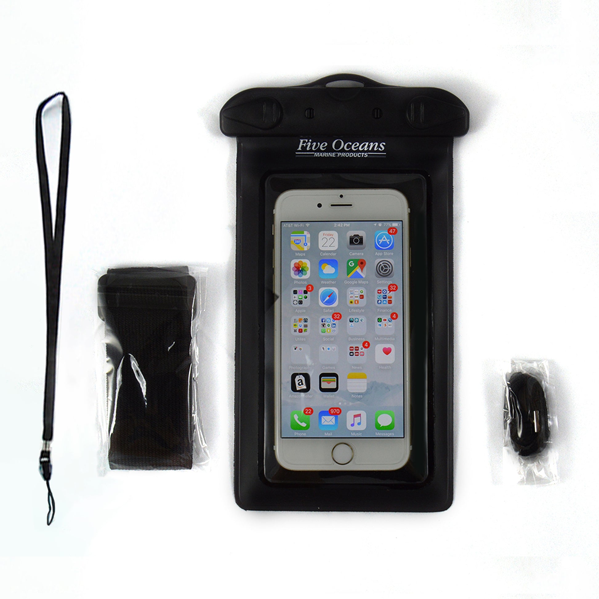 Waterproof Phone Case, Black - FO3826 - Five Oceans
