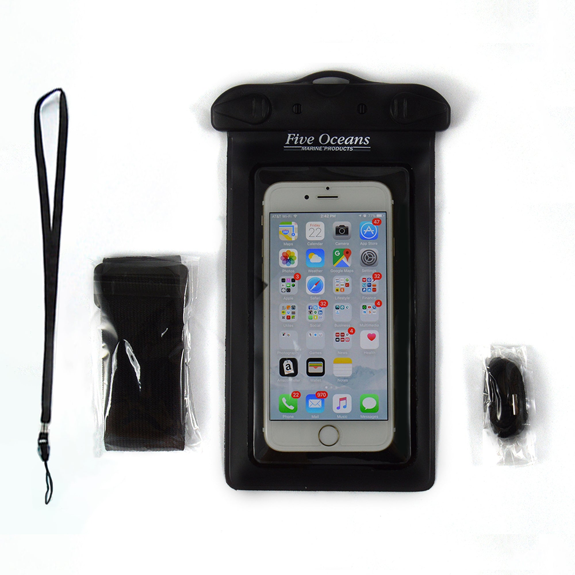 Waterproof Phone Case, Black - FO3826 - Five Oceans