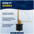 Snap-Handle Drain Plug for 1-1/4" Transom Hole, 2-Pack - FO3834-M2 - Five Oceans