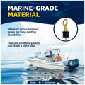 Snap-Handle Drain Plug for 1-1/4" Transom Hole, Rubber/Brass - FO3834 - Five Oceans