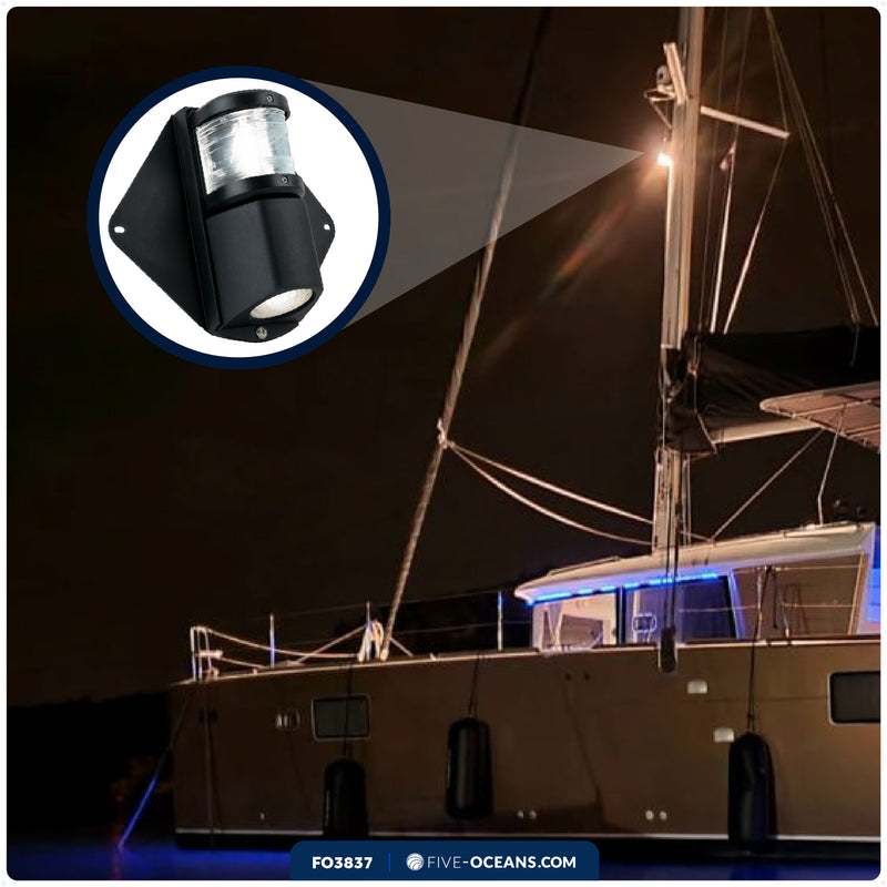 LED Combination Masthead Deck Light, 12V, Vertical Mount - FO3837 - Five Oceans
