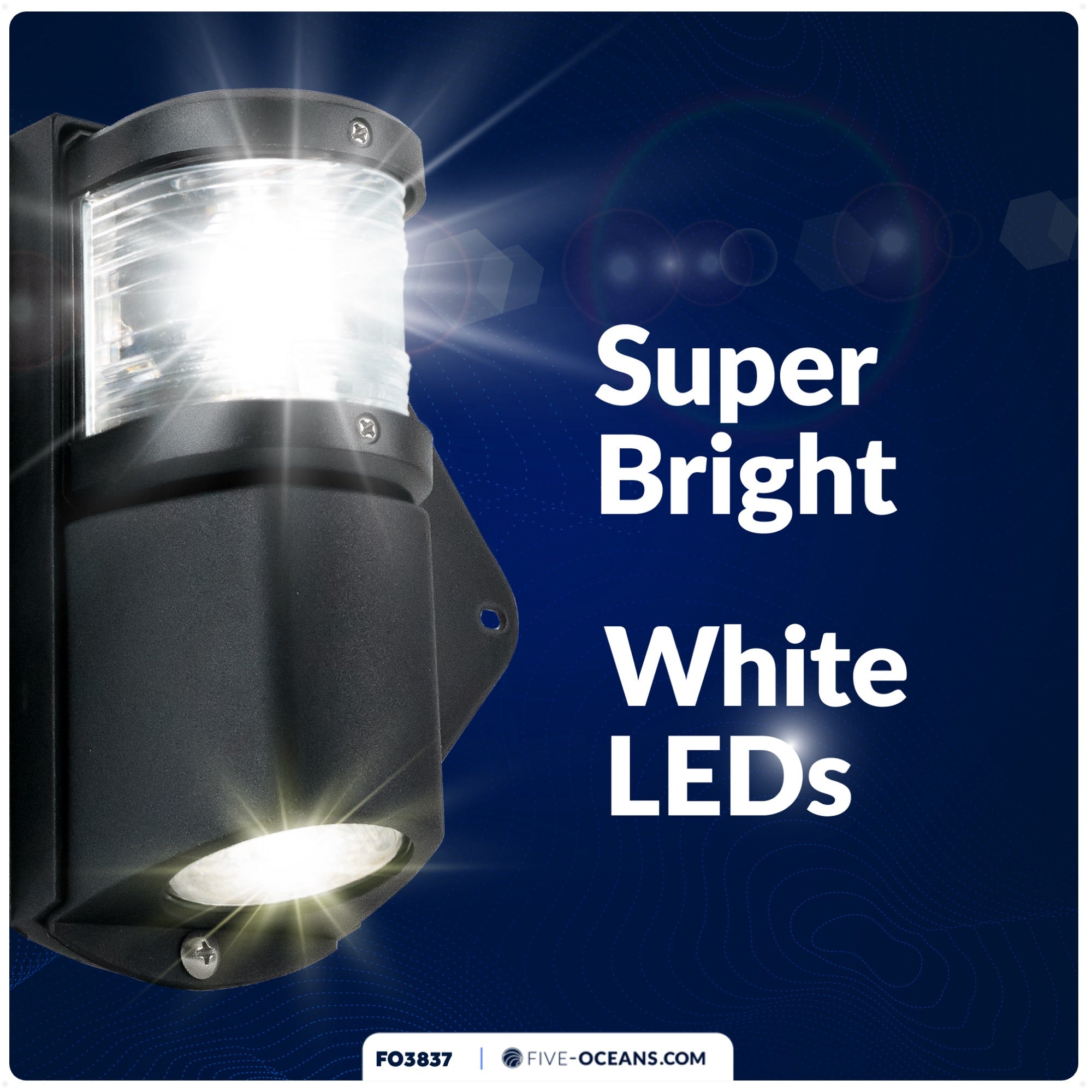 LED Combination Masthead Deck Light, 12V, Vertical Mount - FO3837 - Five Oceans