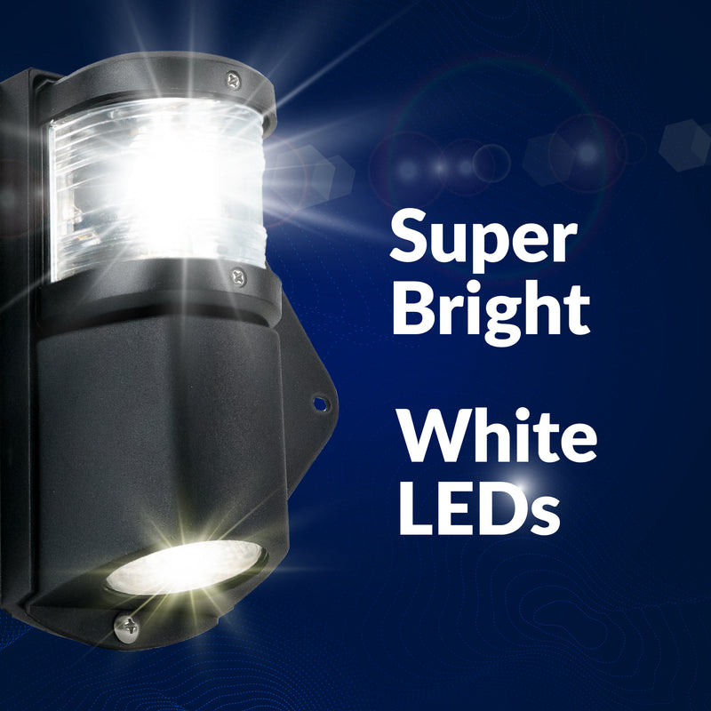 LED Combination Masthead Deck Light, 12V, Vertical Mount - FO3837 - Five Oceans