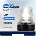 LED Anchor Navigation Light, Fixed Mount, 12V DC - 3NM - FO3838 - Five Oceans