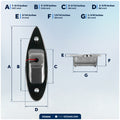 LED Navigation Side Lights, Vertical Flush Mount, 12V DC - 2NM - FO3840 - Five Oceans