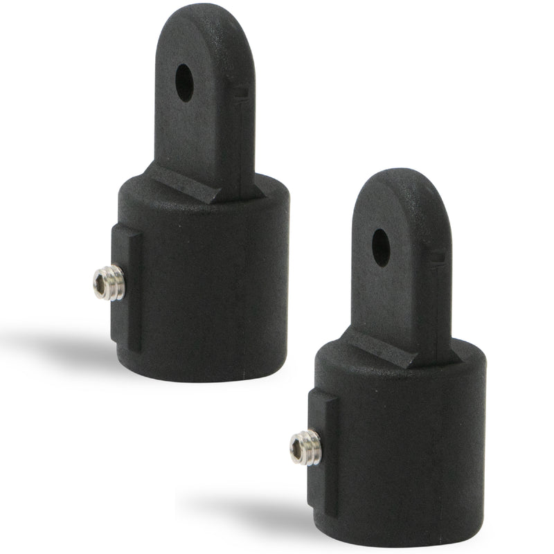 Bimini Top Hardware 7/8" External End Eye, Black Nylon - 2-Pack - FO3845-M2 - Five Oceans
