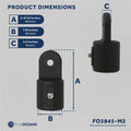 Bimini Top Hardware 7/8" External End Eye, Black Nylon - 2-Pack - FO3845-M2 - Five Oceans