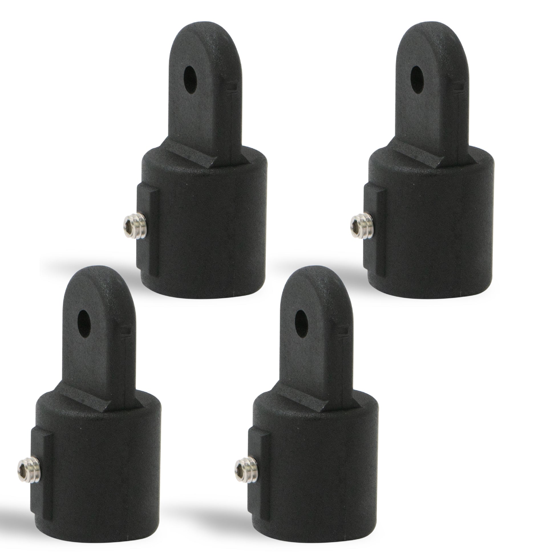 Bimini Top Hardware 7/8" External End Eye, Black Nylon - 4-Pack - FO3845-M4 - Five Oceans