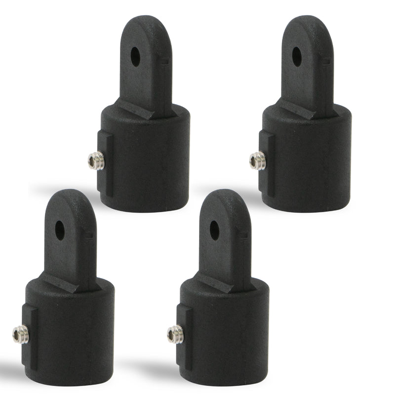 Bimini Top Hardware 7/8" External End Eye, Black Nylon - 4-Pack - FO3845-M4 - Five Oceans